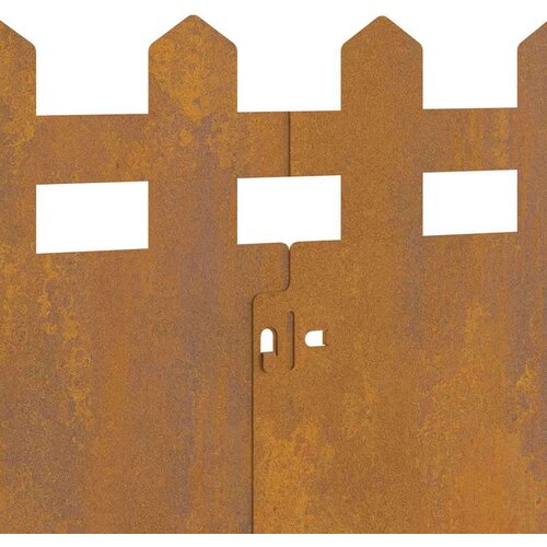 VidaXL Rubnjaci za travnjak 30 pcs Rđa 103 x 0,05 x 22 cm Slike