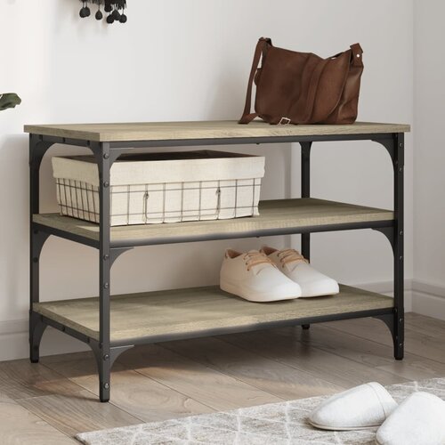 vidaXL Klupa za cipele boja hrasta 70x38 5x49 cm od konstruiranog drva Cijene
