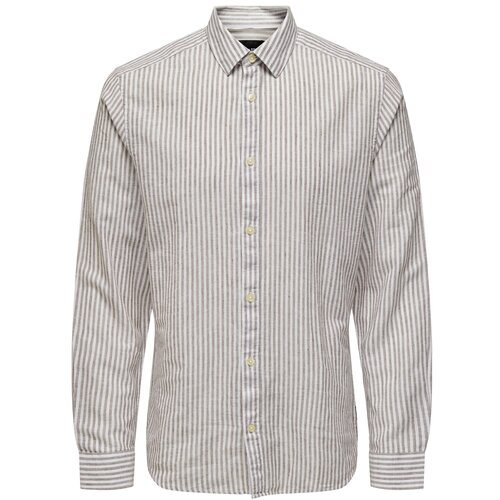 Only &amp;amp; Sons Srajca &amp;#039;CAIDEN&amp;#039; temno rjava / bela Slike