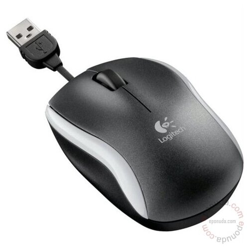 Logitech M125 Optical Corded Mouse Silver mi&amp;scaron; Slike