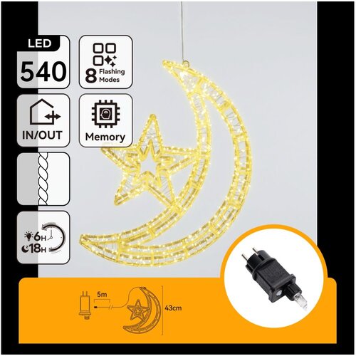 Aigostar LED spolja&amp;scaron;nja božićna dekoracija 540xLED/6W/230V IP44 topla bela 45cm Slike