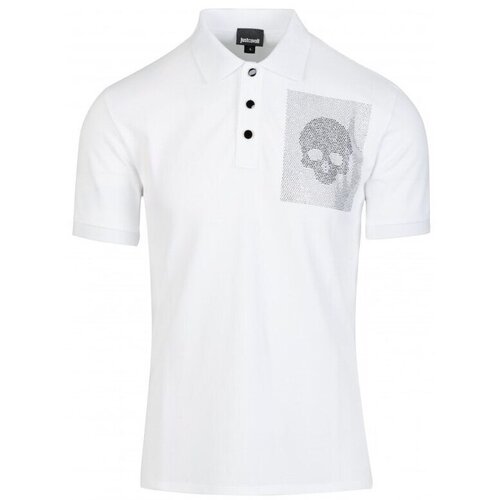 Roberto Cavalli Polo majice kratki rokavi S03GL0055N21368 Bela Slike