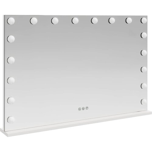  LED Ogledalo za Toaletni Stolić Bijeli 80 x 10 x 52,5 cm Slike