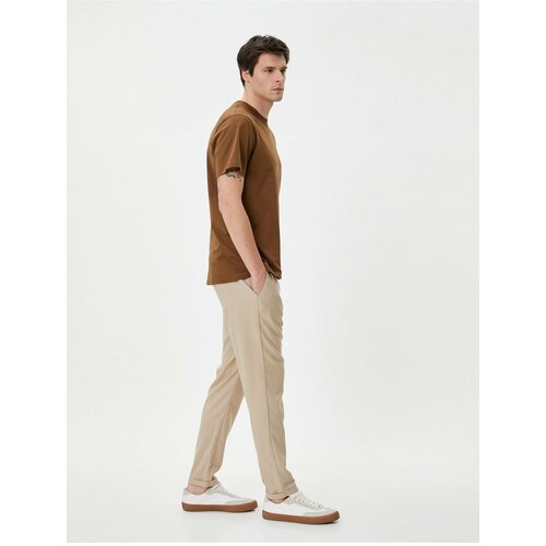 Koton Chino Trousers Pocket Detailed High Waist Slim Fit Cene