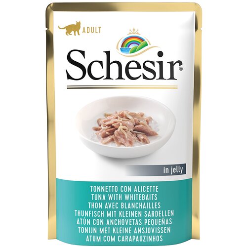 Schesir hrana za mačke - vrećice 24 x 85 g - Tuna s malim srdelama Slike
