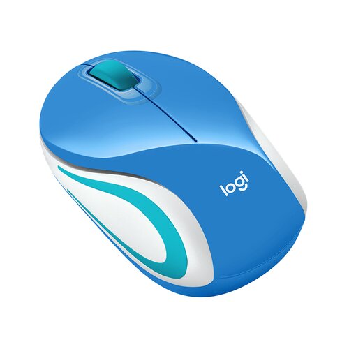 Logitech Brezžična mi&amp;scaron;ka Ultra Portable M187, modra Slike