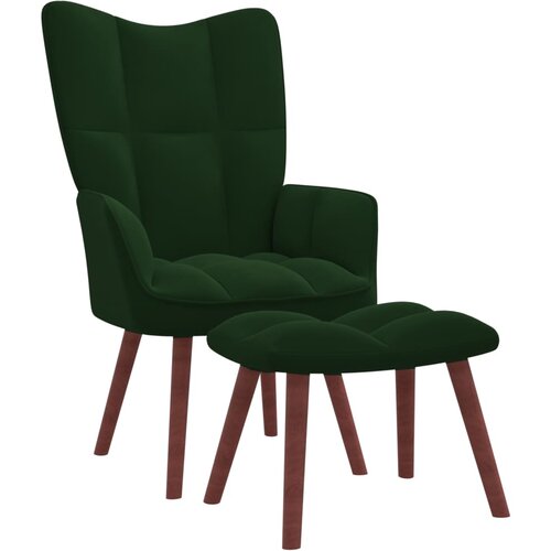 The Living Store Stol za spro&amp;scaron;čanje s stolčkom temno zelen žamet - Stol Za Spro&amp;scaron;čanje, (21438863) Slike