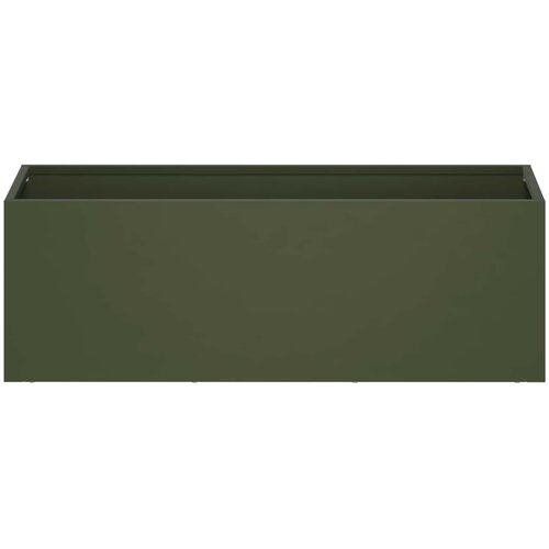  Vrtna saksija Maslinastozelena 60 x 20 x 20 cm Čelična vrata Slike