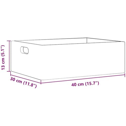 VidaXL Drvena kutija s ručkama crna 40x30x13 cm puno drvo bor Slike