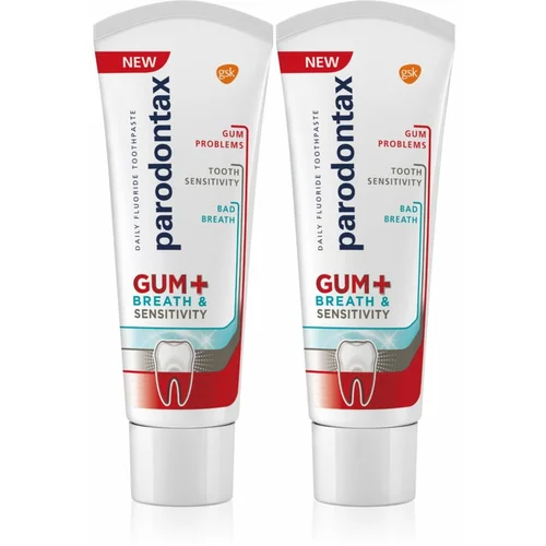 Parodontax Gum And Sens Original zobna pasta za popolno zaščito zob in svež dah 2x75 ml