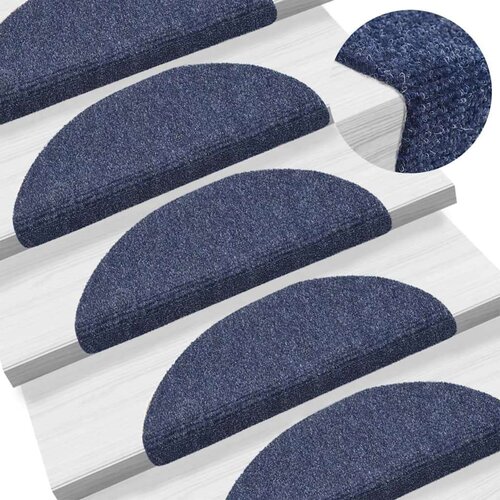 vidaXL Samolepilne preproge za stopnice 15 kosov 56x17x3 cm modre Cene