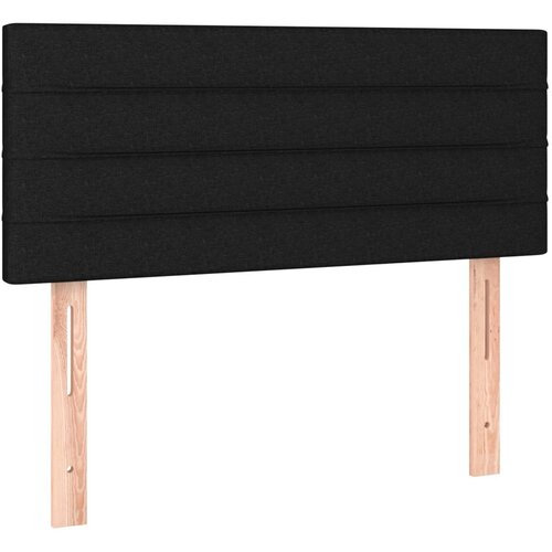  Krevet s oprugama i madracem crni 100 x 200 cm od tkanine Slike