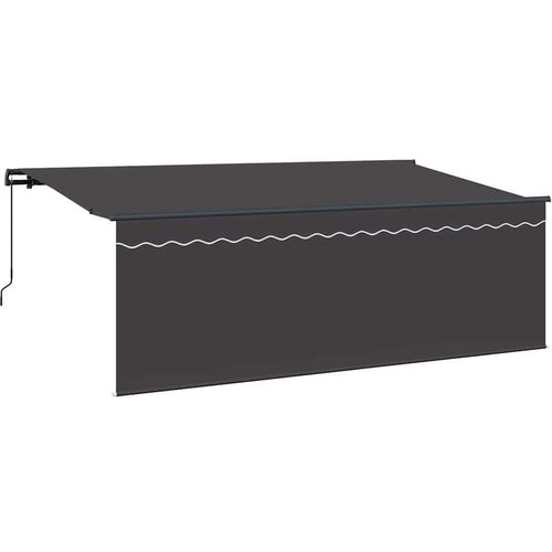  Skrovita tenda Antracit 350 x 200 cm Poliester i aluminij Slike