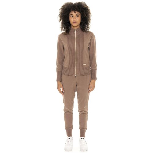 Leone 1947 Trenirka komplet Woman Full Zip High Collar Warm Touch Kostanjeva Cene