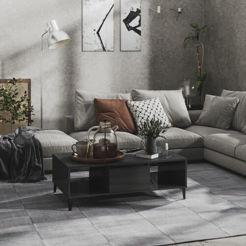 VidaXL stolić za kavu visoki sjaj sivi 103,5 x 60 x 35 cm od iverice Slike