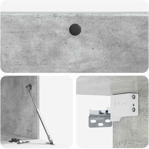  ormar za zid 98 x 41 x 30 cm Betonska siva Konstruirano drvo Slike