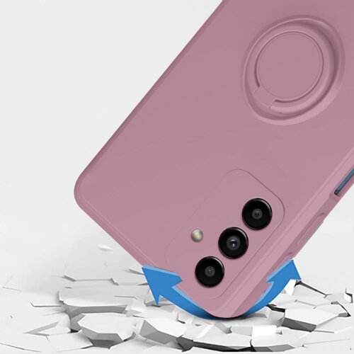 Onasi silikonski ovitek liquid ring za samsung galaxy A33 5G A336 - vijola Slike
