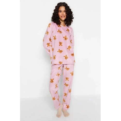 TRENDYOLMILLA Ženski set pidžame Thmaw24Pt00272, Roze Cene