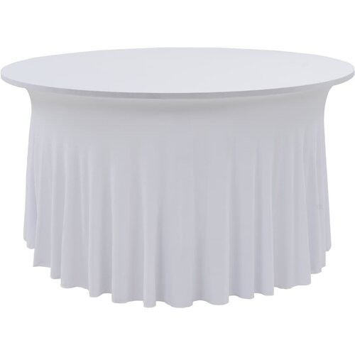 VidaXL Rastezljive navlake za stol 2 kom duge 180 x 74 cm bijele Slike