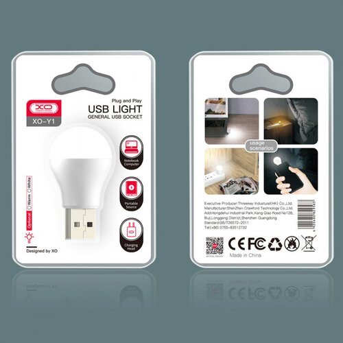 XO USB LED lampa za laptop Y1 toplo žuta ( 0226 ) Slike