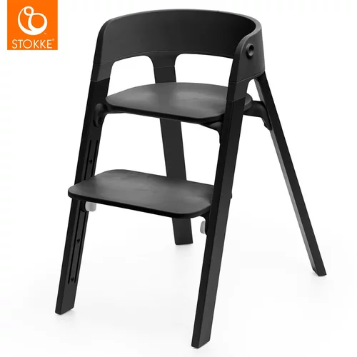 Stokke otroški stolček steps™ black legs/black seat