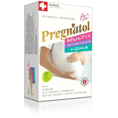 4U Pharma Pregnatol Multi Active Folate DHA, 30 tableta i 30 kapsula Cene