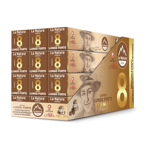 La_Natura_Lifestyle Kapsule za kafu Lungo Forte, Nespresso kompatibilne, 120 kapsula Slike