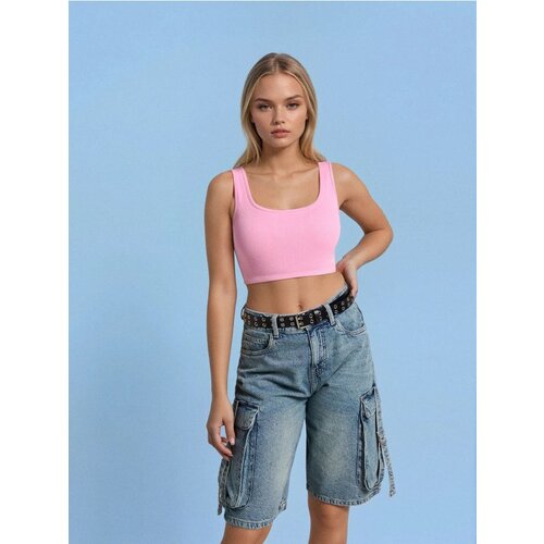 Sinsay Pamučni crop top Slike