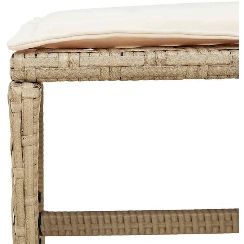  Vrtni taburei s jastucima 4 kom bež 41x41x36 cm od poliratana Slike