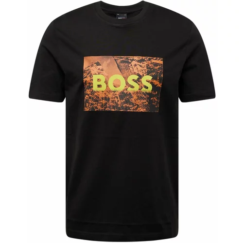 Boss Majica 'Te_Building' rumena / oranžna / črna