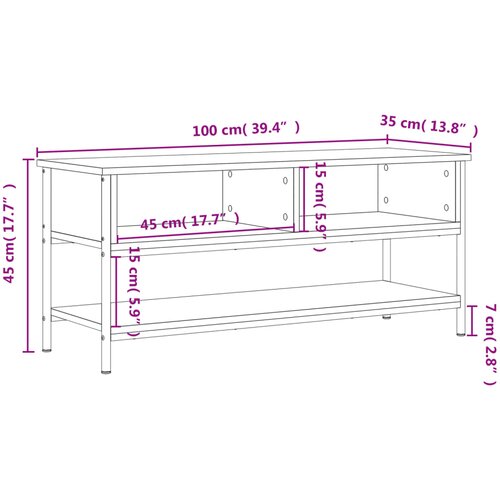  ormarić Sonoma hrast 100x35x45 cm Konstruirano drvo Slike
