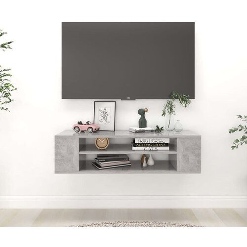 Viseći Viseča TV omarica betonsko siva 100x30x26,5 cm iverna plošča, (20620870) Cene