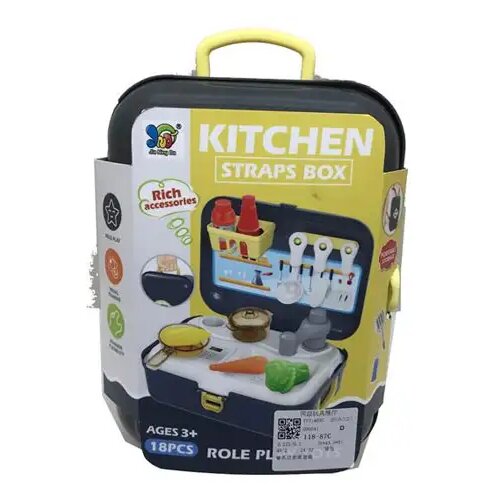 Magic Toys Kuhinjski igralni komplet v črnem kovčku z dodatki Cene