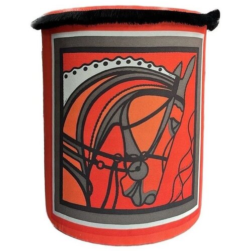 Woody Fashion jungle scar pouffe - orange orange pouffe Slike