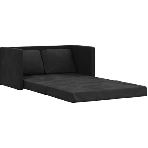 Maison Chic Talni Raztegljiv kavč - Raztegljivi divan 2 v 1 črna 122x204x55 cm žamet, (21729344) Slike