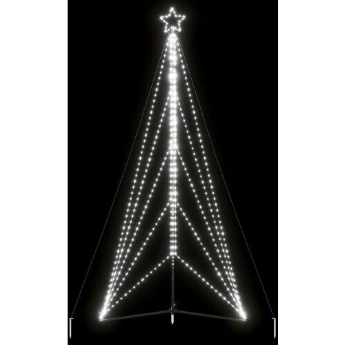 vidaXL Lučke za novoletno jelko 615 LED diod hladno bele 404,5 cm Cene