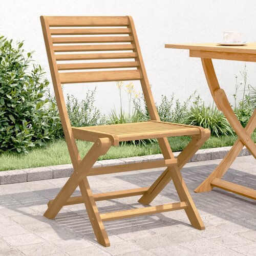 VidaXL Zložljivi vrtni stoli 4 kosi 48,5x61,5x87 cm trdna akacija Slike