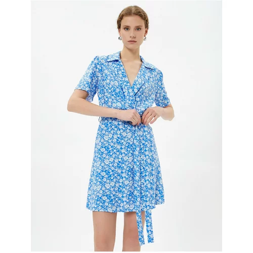 Koton Belted Double-Breasted Shirt Dress with Ecovero® Viscose