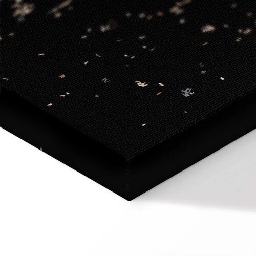  Slika - Symmetry of Shapes (1-part) - Graphic Motif in Black Shade 40x60 Na talijanskom platnu Slike