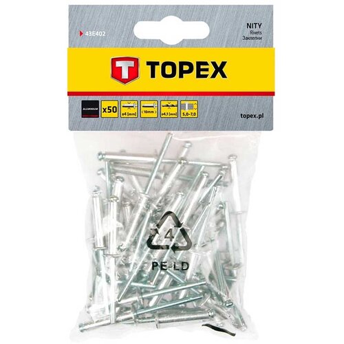  Zakovice aluminijske 4x10 50 kom Topex Cijene