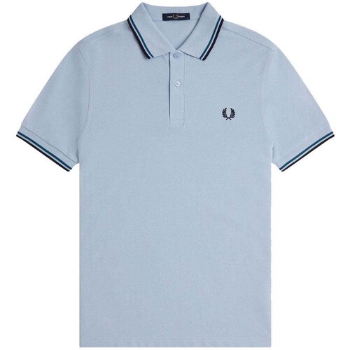 Fred Perry Twin Tipped Polo Shirt Light Smoke/Petrol Blue/Navy Plava Cijene