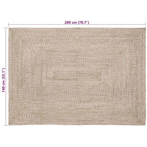  Tepisi za područja Prirodna i bijela 140 x 200 cm Juta Slike