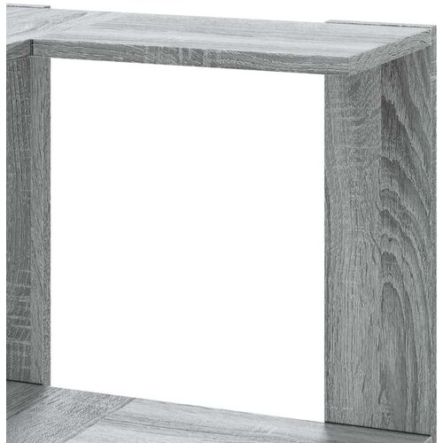 vidaXL Kotna knjižna omara 5-nadstropna siva sonoma 50x50x179 cm Cene