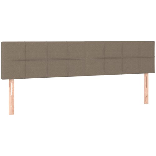  LED uzglavlje smeđesivo 200x5x78/88 cm od tkanine Slike