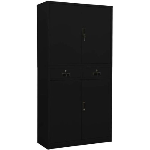  Pisarni&amp;scaron;ka omara črna 90x40x180 cm jeklo, (20704972) Slike