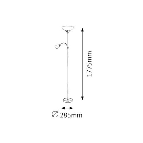 Rabalux diana podna lampa sa čitačem l.E27 60W+E14 40W Slike