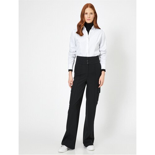 Koton Button Detailed Trousers Cene