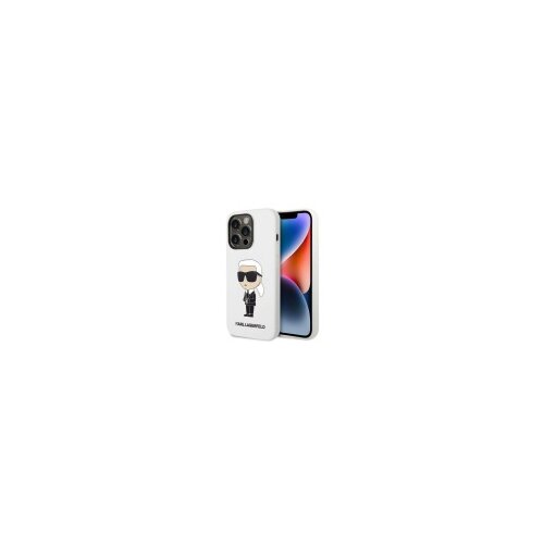 Karl Lagerfeld OVITEK ZA IPHONE 14 PRO KLHCP14LSNIKBCH TRDO SILIKONSKO OVITEK, (5000336850) Slike