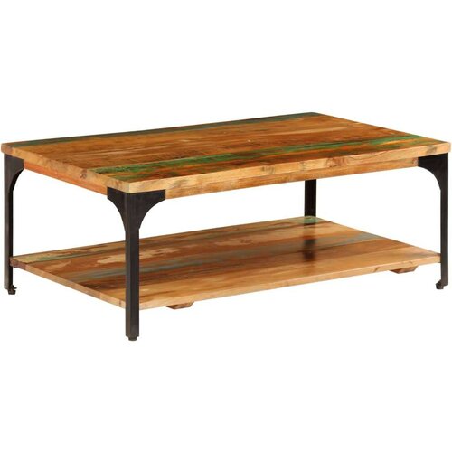  Stolić za kavu s policom od obnovljenog drva 100 x 60 x 35 cm Cene
