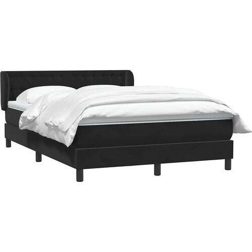 vidaXL Box spring krevet s madracem crni 160x210 cm baršunasti Cene